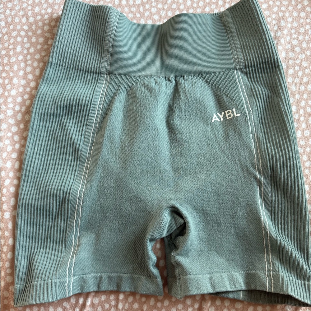AYBL Teal Ribbed Shorts